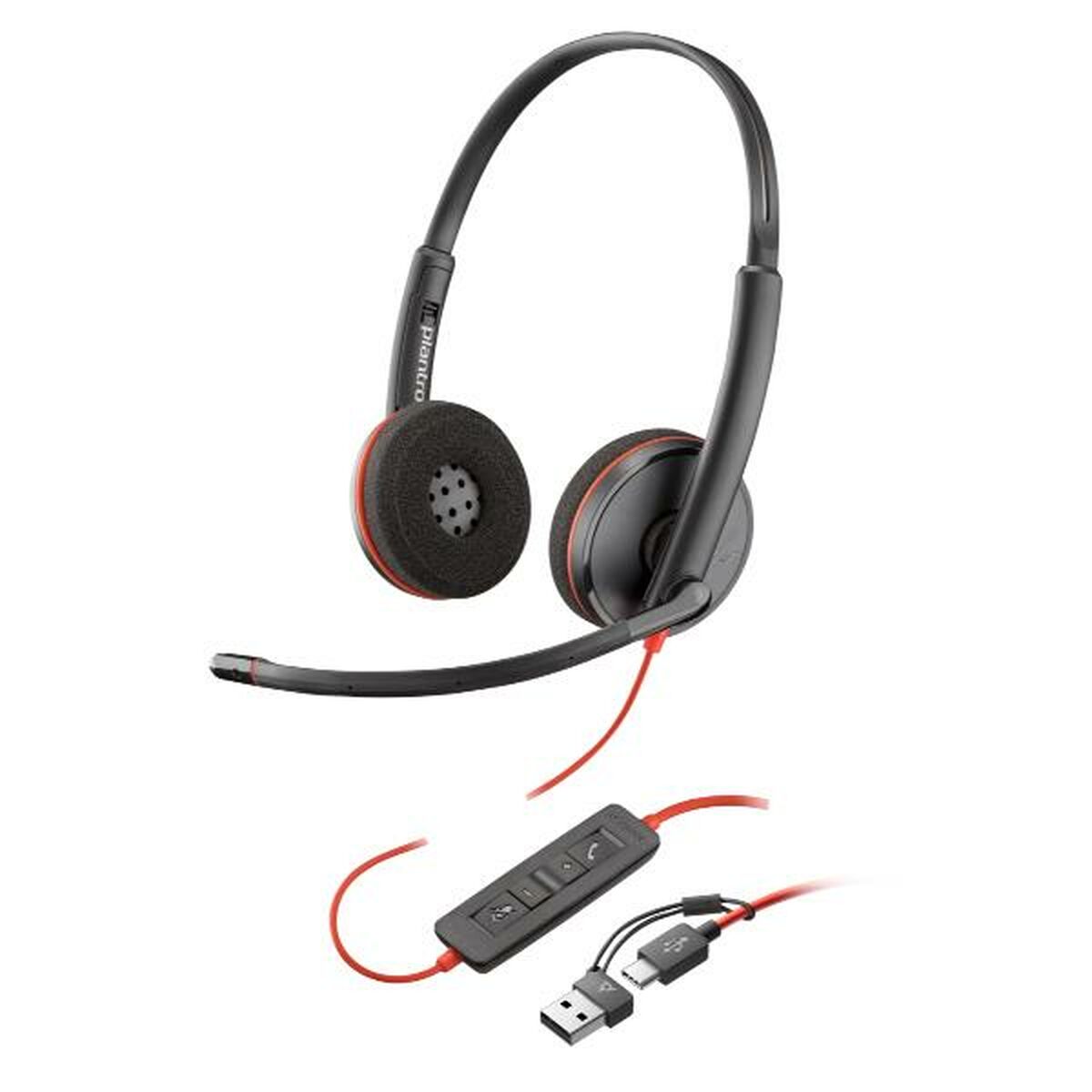Auriculares com microfone HP Preto