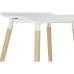 Трапезен стол DKD Home Decor 43 x 50 x 88 cm Дървен Бял Естествен каучук Светло кафяв