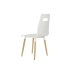 Spisebordsstol DKD Home Decor 43 x 50 x 88 cm Træ Hvid Naturgummi Lys brun