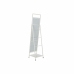 Free standing mirror DKD Home Decor White Metal Mirror Rectangular 30 x 40 cm 39 x 40 x 160 cm