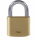 Key padlock Yale Rectangular Golden