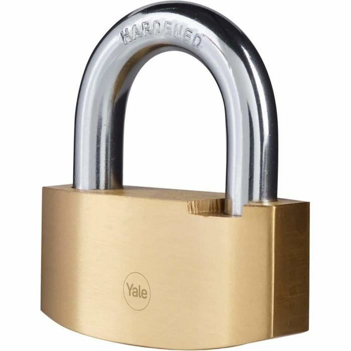 Cadeado com chave Yale Retangular Dourado