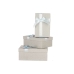 Set of decorative boxes Light grey Cardboard Lasso 3 Pieces