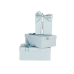 Sada dekorativních krabic Modrý Karton Laso 3 Kusy