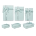 Sada dekorativních krabic Zelená Karton Laso 3 Kusy