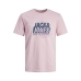 Koszulka z krótkim rękawem Męska Jack & Jones JCOMAP SUMMER LOGO 12257908 Różowy