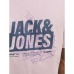 Camisola de Manga Curta Homem Jack & Jones JCOMAP SUMMER LOGO 12257908 Cor de Rosa