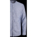 Pánska košeľa s dlhým rukávom Jack & Jones JJELINEN BLEND BAND 12248581 Modrá