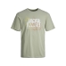 Kortærmet T-shirt til Mænd Jack & Jones JCOMAP SUMMER 12257908 Grøn