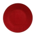 Plochý tanier Červená Sklo Ø 32 cm (12 kusov)