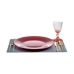Assiette plate Rouge verre Ø 32 cm (12 Unités)