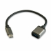 Cable OTG USB 2.0 Micro 3GO C136 Negro 20 cm (1 unidad)