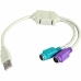 Adaptador USB 3GO C101 Gris MINI-Din (PS/2)
