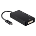 Adapter USB-C v VGA/HDMI/DVI Aisens A109-0343 Črna 15 cm