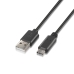 USB A 2.0- USB-C Kábel Aisens A107-0051 Fekete 1 m