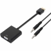 HDMI toS VGA with Audio Adapter Aisens A122-0126 Black 10 cm