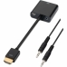 HDMI toS VGA with Audio Adapter Aisens A122-0126 Black 10 cm