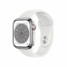 Chytré hodinky Apple Watch Series 8 Biela Striebristý
