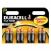 Alkaliska Batterier DURACELL LR06 LR6 AA 1.5V (8 pcs)