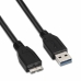 USB-C Kabelis NANOCABLE 10.01.1101-BK Melns 1 m