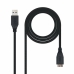 USB-C kábel NANOCABLE 10.01.1101-BK Čierna 1 m