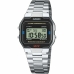 Unisex Watch Casio A163WA-1QES Grey Silver Stainless steel Digital