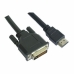 HDMI til DVI-Kabel NANOCABLE 10.15.0502 1,8 m Svart 1,8 m