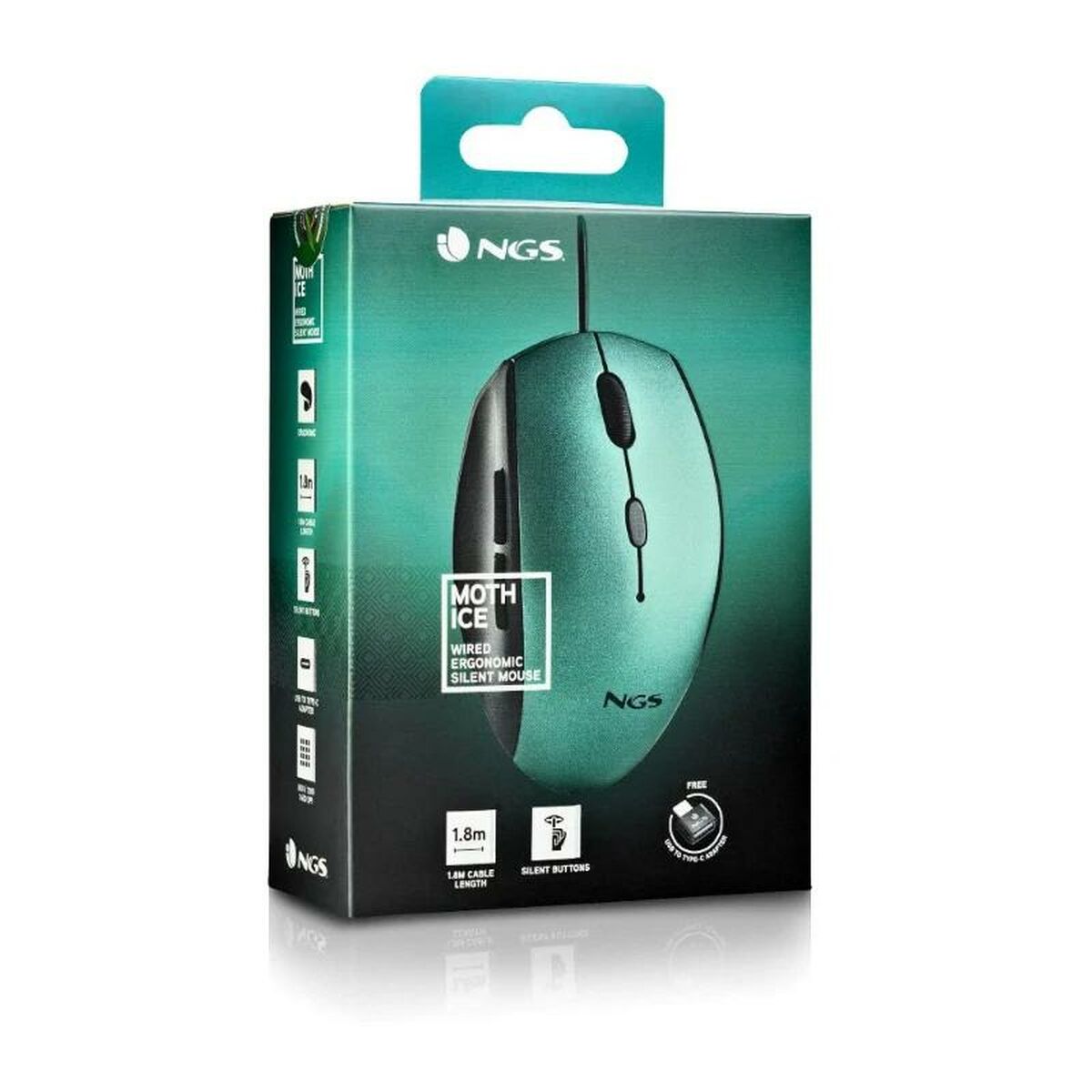 Mouse NGS MOTHICE Verde 1600 dpi