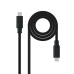 USB-C-kábel NANOCABLE 10.01.4102 Fekete 2 m (1 egység)