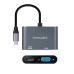 Adaptateur USB-C vers VGA/HDMI NANOCABLE 10.16.4303 Gris 4K Ultra HD