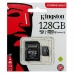 Paměťová karta Micro SD s adaptérem Kingston SDCS2/128GB Černý 128 GB
