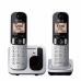 Kabelloses Telefon Panasonic KX-TGC212 (2 pcs) Bernstein Silberfarben Metallic