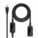 Predlžovací Kábel USB NANOCABLE 10.01.0212 10 m Čierna 10 m