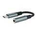 Adaptér USB-C na Jack 3.5 mm NANOCABLE 10.24.1204 11 cm Šedý