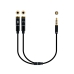 Cable Audio Jack (3,5 mm) Divisor NANOCABLE 10.24.1202 30 cm Negro