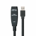 USB pagarinājumu Kabelis TooQ 10.01.0311 Melns 5 m