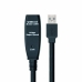 Predlžovací Kábel USB NANOCABLE 10.01.0312 Čierna 10 m
