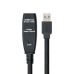 USB pagarinājumu Kabelis TooQ 10.01.0313 Melns 15 m 5 Gbps