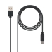 Kabel USB A naar USB-C NANOCABLE USB 2.0, 0.5m Zwart 50 cm