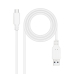 USB-C-kábel NANOCABLE 10.01.4001-L150-W Fehér 1,5 m (1 egység)
