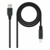 USB Kabelis NANOCABLE 10.01.0802-BK Melns