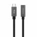 USB-C Hosszabítókábel NANOCABLE 10.01.4401-L150 Fekete 1,5 m