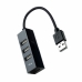 USB Hub NANOCABLE 10.16.4404 Black (1 Unit)