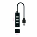 USB Hub NANOCABLE 10.16.4404 Black (1 Unit)