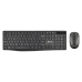 Tastiera e Mouse Wireless NGS NGS-KEYBOARD-0381 Nero Qwerty in Spagnolo QWERTY