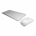 Tastatur mit Drahtloser Maus Tacens Levis Combo V2 Qwerty Spanisch Weiß Grau