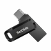 USB atmintukas SanDisk Ultra Dual Drive Juoda Juoda/Sidabras 128 GB