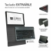 Bluetooth-клавиатура с подставкой для планшета Subblim SUBKT3-BTL200 Чёрный Испанская Qwerty
