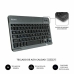 Bluetooth-tangentbord med tabletthållare Subblim SUBKT3-BTL200 Svart Qwerty Spanska