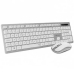 Toetsenbord en draadloze muis Subblim SUBKBW-CEKE10 Zilver ABS Qwerty Spaans